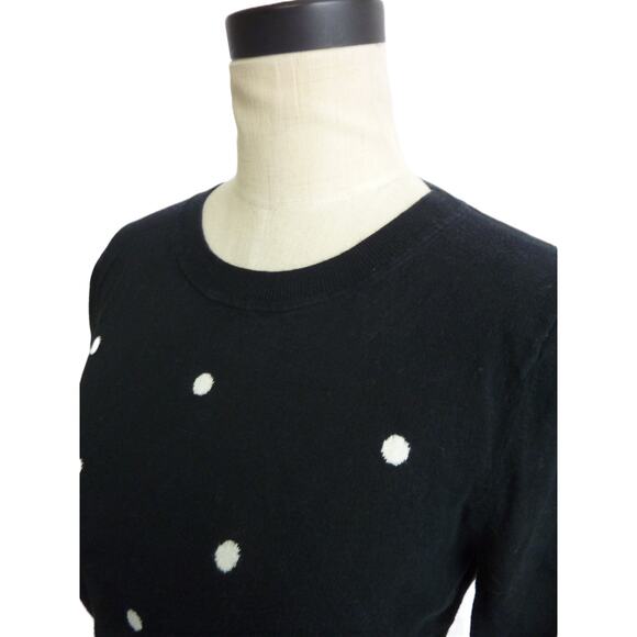 Banana Republic Black Polka Dot Sweater Size S - Picture 4 of 6